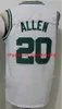 basketball jersey Vintage Basketball Ray Allen Jersey Retror 20 Kevin Garnett 5 21 Paul Pierce 34 Jesus Shuttlesworth Stitched Color Green W