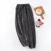 Men's Sleepwear Men Winter Pajamas Pants Plush Thicken Thermal Sleeping Plus Size Flannel Warm Trousers Man Home Lounge Pajama