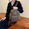 Zaino con pochette in cristallo da donna, borsa a tracolla rotonda a tracolla, borsa di design, borsa da viaggio