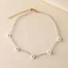 Choker transparent korea härliga tusensköna blommor färgglada pärlstav boho uttalande kort halsband för kvinnor semestersmycken