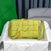 7A сумки высшего качества, дизайнерская сумка, роскошная большая сумка, зеленая сумка через плечо, тканая дизайнерская кожа из натуральной кожи, квадратная роскошная сумка из овчины, 26 см