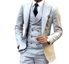 Męskie garnitury mężczyźni#39; S Solidny kolor Western Fit-Fit Wedding Tuxedo Custom Groom Party Suit dla mężczyzn