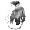 Heren Hoodies 2023 Winter Fashion Hip Hop Men/Women's Pullovers 3D Digital Print Creative Zebra Hapleed Losse Sleeve losse polyester