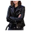 Kadınlar Deri Sahte Deri S 5XL Sonbahar Bahar Kadınlar Kısa Sahte PU Ceket İnce Moda Punk Outwear Motosiklet Deri Ceket Sıradan Ceket 230209