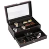 Montre Boîtes Organisateur Titulaire 12 Fentes Verrouillable Bijoux Vitrine Pour Collier Bracelet