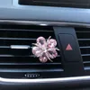 Decorations Outlet Alloy Color Diamond Starfish Crystal Flower Aromatherapy Car Perfume Clip Air Freshener Auto Interior Acces 0209