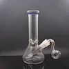 8Inch Tall Colorful Glass Beaker Bong Hookahs Water Pipe Travel Dab Rig Diffusion Percolate Clear Joint Size 14.4mm with Male Glass Oil Burner Pipe Cheapest Price