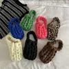 Evening Bags Handmade Rope Crochet Women Underarm Designer Knitting Small Tote Candy Color Woven Chunky Knit Purse 230208