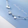 Łańcuch łańcucha mody podwójnej warstwy Clear cyrkon okrągła koralika Bransoletka Bransoletka dla kobiet elegancka biżuteria Pulseras SL220 G230208