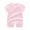 Yaz Bebek Romper % 100% Pamuk Tulumlar Klasik Moda Yenidoğan Kız Erkek Tulum Bebek Bodysuits çocuk Giysileri