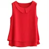 Camiseta para mujer, novedad de verano 2020, camisa de talla grande sin mangas a la moda, blusa de gasa de Color sólido, Top informal holgado e inodoro de alta calidad Y2302