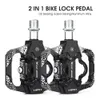 Pedales de bicicleta WEST BIKING MTB Pedales de bicicleta Plataforma dual SPD Pedales de bicicleta automáticos Rodamiento sellado para bicicletas de montaña MTB 0208