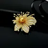 Brooches Light Luxury High Quality Copper Inlaid Zircon Orchid Elegant Dress Coat Brooch Corsage