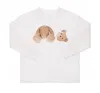 Kinderen t-shirts lange mouwen jongensmeisjes letters bedrukte t-shirt veer pullover tee shirt kinderen tops babykleding 2 kleuren