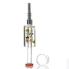 Nectar collector 510 schroefgewricht roestvrijstalen punt 38 mm dia 143 mm lengte inclusief een geschenkdoos glas nectar collector koelolie binnen en een glazen kom 2064