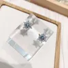 Stud Earrings Aesthetic Christmas Cute Elk Blue Snowflake Korean Fashion Festival Accessories Jewelry Gift For Women 2023 Luxury
