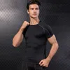 Men s T Shirts sports fitness shirts Gym short sleeve running sportsman tshirts workout tops rash compression 230208
