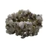 Strand Natural Stone Multilayer Multicolor Bracelet ручной работы нерегулярные кристаллические гравий