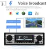 단일 Din Bluetooth 라디오 자동차 스테레오 오디오 빈티지 무선 무선 MP3 멀티미디어 플레이어 AUX USB FM 12V 클래식 스테레오 오디오 플레이어 5513