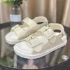 Designer gummisandal gelé mimi dubbla sandaler gummi kvinnor tofflor flip flops plattform glider spänne godis färg toffel mode sandal