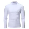 T-shirts hommes hommes hiver chaud col bas mode sous-vêtements thermiques hommes basique chemise unie chemisier vêtements de sport camisetas hombre t-shirts