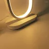 Bordslampor LED Dimble Lamp Nordic Simple Portable Us/EU Plug Night Light Oval Touch Black/White Home Bedroom Bedside Office Decor