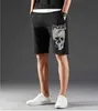 Herrshorts Nya herr sommarens avslappnade skalle shorts män raka shorts manlig mode bomull strand kort varm borr plus storlek 4xl T230209