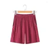 Damen-Nachtwäsche für Damen, Sommer, lockere lässige Schlafhose, Damen-Modal-Shorts, elastische Taille, weiche, bequeme Freizeit-Hauskleidung