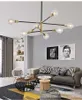 Lights Modern Nordic Sputnik Black Chandeliers LED LAMP 4/6/8light Home Lighting Indoor Fixtures Pendant Tak ingår inte glödlampor 0209