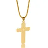 قلادة قلادة 1pc على طراز Cross Chain Necklace Stainless Steel Big Men Fashion Moder