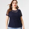 Shirt 2023 Summer Women Short Sleeve Lace Top And Blouset Fashion Ladies Casual Clothes Plus Size Womens Hollow Tops
