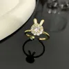 Solitaire Anneau Rotatif Zircon Lapin s pour Femmes 2023 Nouveau Design Filles Partie Proposition De Mariage Bijoux Saint Valentin Cadeau Y2302