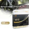 S VG Sportscykel 12 Speed ​​126 Links MTB Road Bike Half Hollow Chain Cycling Equipment Tillbehör 0210