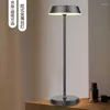 Lampade da tavolo Lampada in metallo a LED in stile europeo creativo Barra ricaricabile Protezione per gli occhi degli studenti El Comodino