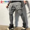 Pantalones de hombre Rainbowtouches Sports Men Stretch Tights Absorbente de sudor y transpirable Fitness Casual Multi Pocket Stitching Cargo Mens Y2302