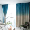 Curtain Curtains For Living Room Dining Bedroom European Style High Shading Gradient Flannel Chinese Simple Modern Windows