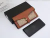 High-End Design Leather Multicolor Coin Purse Long Wallet Card Holder Classic dragkedja ficka