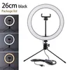 Flash Heads voor make -up video live studio pography led selfie ring licht 26 cm dimable camera telefoonlamp 10 inch met statief mayitr