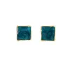 Boucles d'oreilles gouttes d'huile carré exquis doré Mini mode dames bijoux GiftsStud