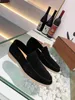 Luxuriöse Designer-Herren-Loro-Lazy-Loafer aus samtigem Leder im britischen Stil für Frühling und Herbst, LP-Damen-Walk-Mokassin-Kleiderschuhe 35-45