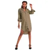 Women's Polos Women Cotton Causal Loose Long Sleeves Knee-Length Blouse Tops Jacket T-Shirts