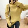 Frauen Pullover 2023 Herbst Winter Dünne frauen Pullover Rollkragen Gestrickte Tops Enge Jumper Koreanische Grün Schwarz Weiß Braun weiblich