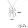 Pendant Necklaces Stainless Steel Fashion Spider Halloween Round Cross Chain Mens Women Collar Streetwear Necklace Jewelry Handicraft Gift