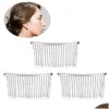 Headpieces Diy Headwear Accessories 20 Tooth Twisted Comb Environmental Protection Electroplating Iron Wire Fork Insert Hairpin Orna Dh6Eu