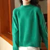 Camisolas femininas 2023 Autumn Winter Women Sweater Loose estilo de alta qualidade Cashmere Cashmere Knitting Pullovers de lã de lã de tamanho grande quente