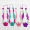 Chains Chew Beads - Rose FLower Baby Carrier Teething Accessory Pink Teether Toy Sunflower Toys