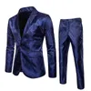 Costumes pour hommes Blazers Bar robe de soirée scène spectacle de mariage costume maître de cérémonie modèle mens Twopiece Set Suit 230209