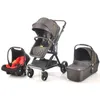 Barnvagnsdelar Tillbehör Brightbebe Mom Style Pushchair Travel System Baby 3 i 1 vagn med Bassinet Kinderwagen