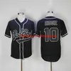 Cousu NEW Baseball Jerseys Hommes Birmingham Barons 45 Michael MJ Jersey Noir Blanc Gris Film