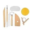 8pcs/مجموعة أدوات الفخار DIY قابلة لإعادة الاستخدام مجموعة من الأدوات اليدوية المنزلية الصلصال السيراميك الأدوات الرسم بالجملة بالجملة